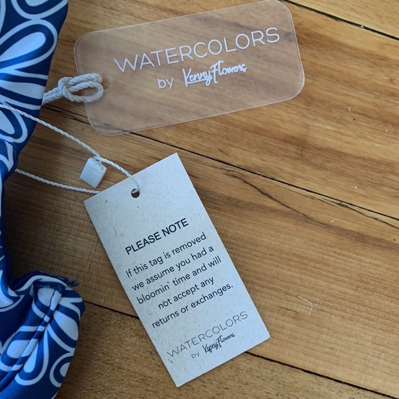 KENNY FLOWERS - THE TODOS SANTOS - BLUE V UNDERWIRE BIKINI TOP - SIZE M - Picture 4 of 10